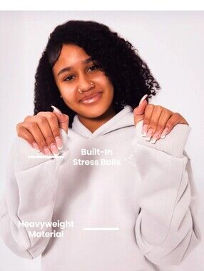 Cloud Nine Calming Hoodie Kids Large | Sensory ADHD Autism Friendly | Grey Cozy